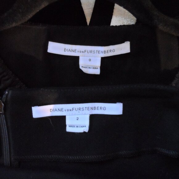 Diane von Furstenberg Black Textured Jacket & Pencil Skirt Set – Size 0/2 - Picture 15 of 16